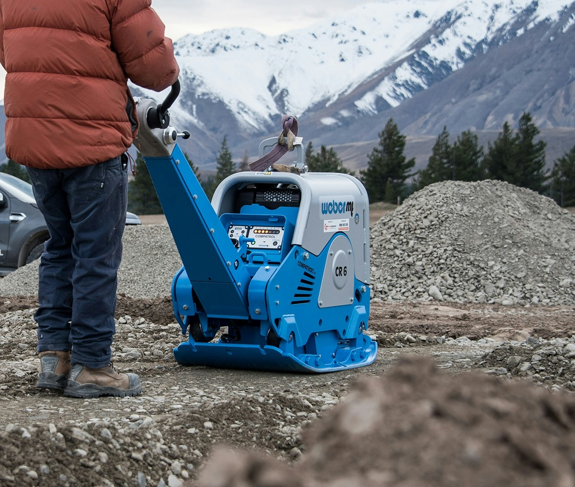 Plate compactor New Zealand civil site in action