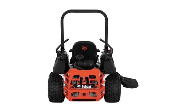 Clearcut mower on white background rear view